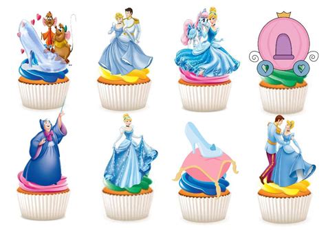 Buy 30 X Cinderella Disney Princess Stand Up Edible Paper Cupcake