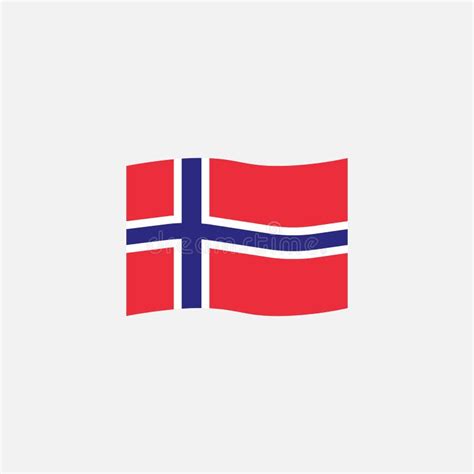 Norway Flag Colors Flat Icon Stock Vector Illustration Of Front Folds 163612650