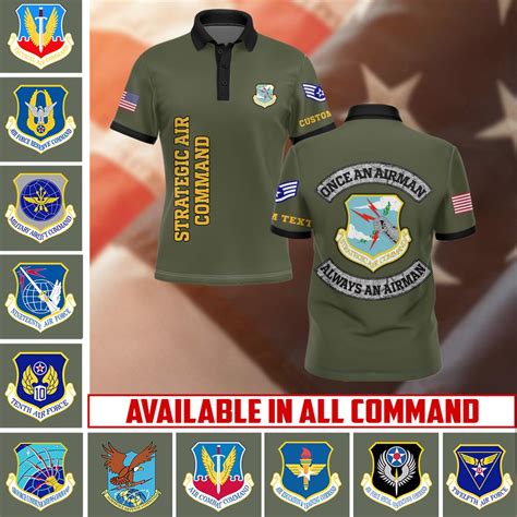 Customized Usaf Command Once A Airman Always A Airman 3886 Polo