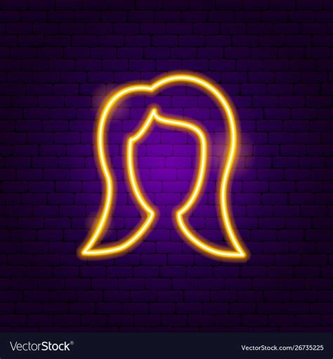 Girl Hair Neon Sign Royalty Free Vector Image Vectorstock