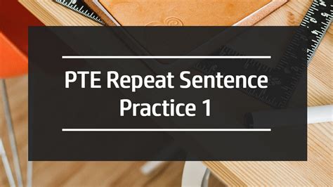 Pte Repeat Sentence Practice With Answers Youtube