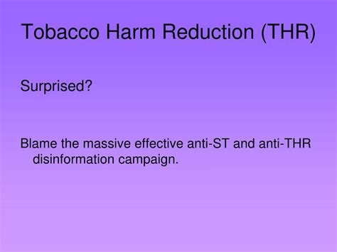 Ppt Tobacco Harm Reduction The Best Hope For Averting Deaths From