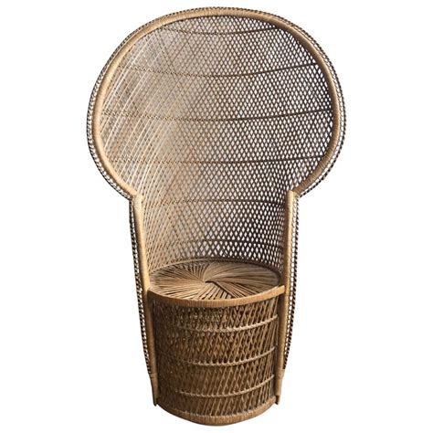 Woven Rattan Peacock Chair At 1stdibs