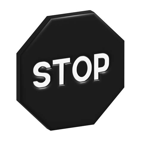 3d Icon Of Stop Sign 20481348 Png