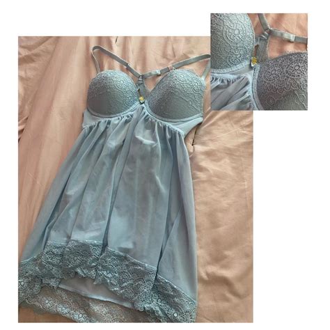 Sky Blue Teddy Y2K Coquette Lingerie Depop