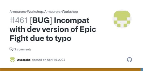 BUG Incompat With Dev Version Of Epic Fight Due To Typo Issue 461