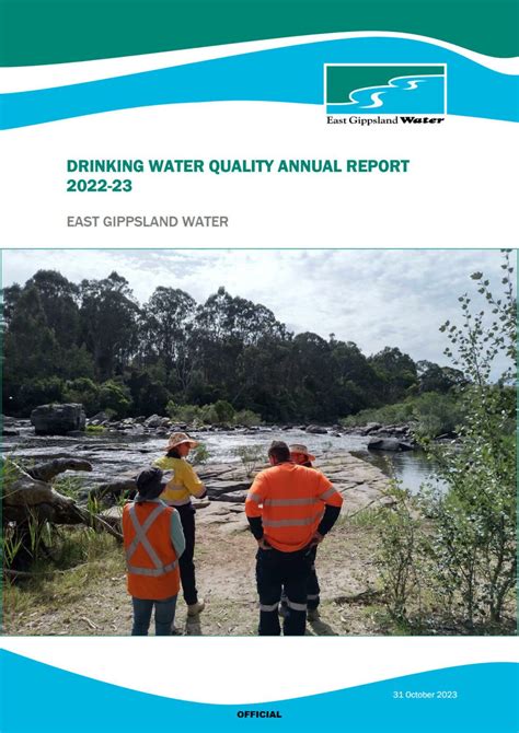 Drinking Water Quality Annual Report 2022 2023 East Gippsland Water