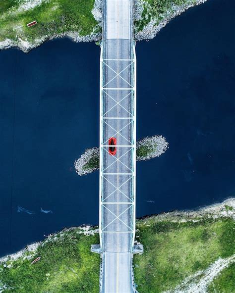 Premium Photo | Aerial view of bridge