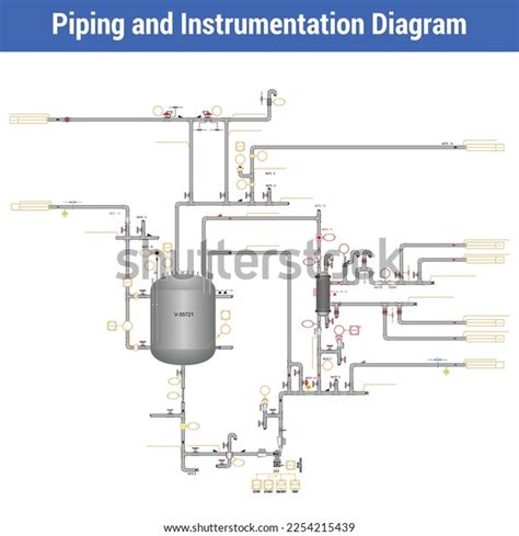 Vector Illustration Piping Instrumentation Diagram Stock Vector (Royalty Free) 2254215439 ...