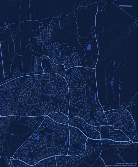 Yate Dark Blue Vector Map Boundless Maps