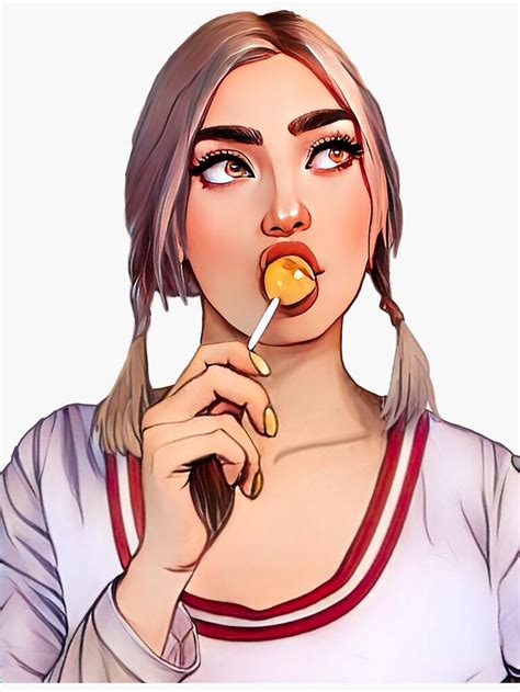 Cute Blonde Girl With Lollipop Sticker For Sale By Dhoffeld Redbubble Comic Style Art Comic