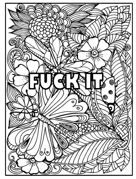 Free Printable Swearing Coloring Pages For Adults