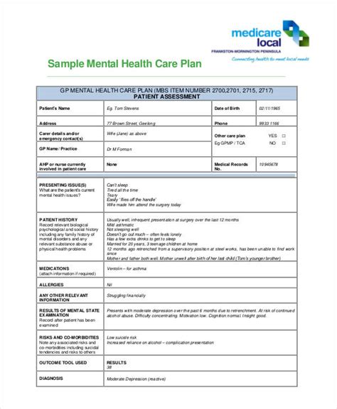 11 Healthcare Plan Templates Pdf Word