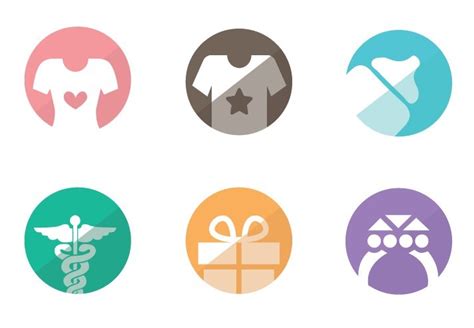 Free Flat Style Category Icon Set PSD - TitanUI