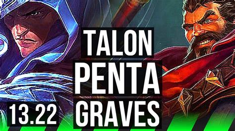 Talon Vs Graves Jng Penta M Mastery Games Rank Talon