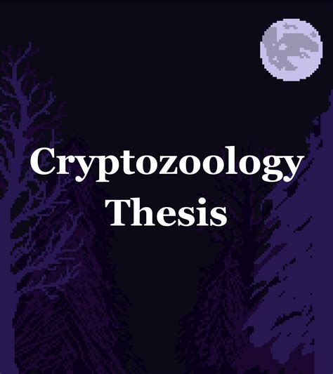 Cryptozoology Thesis - [PARTIAL DEMO] by Taz | Talia Disney