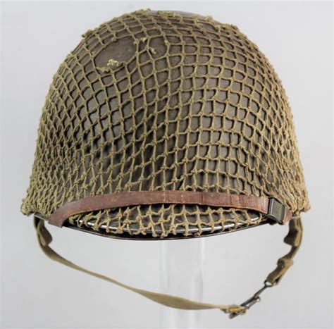 Cs Militaria Ww2 Us Front Seam Fixed Bales Netted Camouflage M1 Helmet