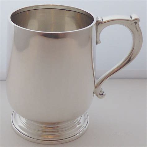 Antiques Atlas 1928 Hallmarked Silver Christening Mug Tankard