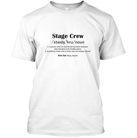 Stage Crew Mens White Crew Neck T Shirt