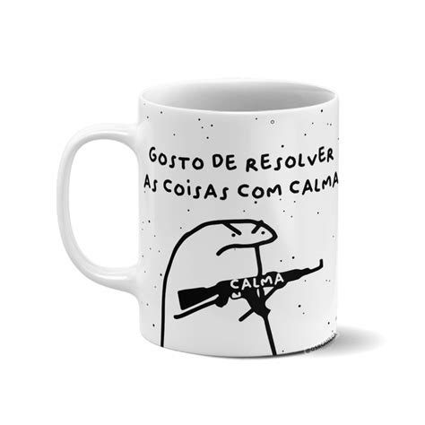 Caneca Personalizada Gosto De Resolver As Coisas Calma Flork