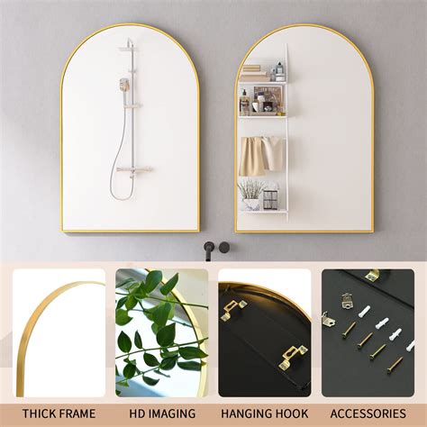 Beauty U Arched Wall Mirror X Wall Mounted Mirror With Aluminum