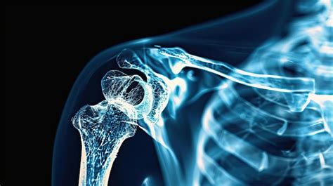 An Xray Capturing The Detailed Structure Of An Athletes Shoulder Joint