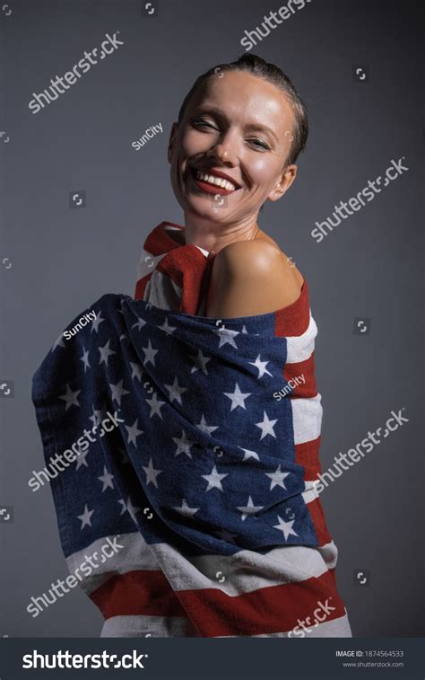 Beautiful Naked Woman Wrapped Towel American Stock Photo Shutterstock