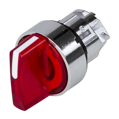 Schneider Telemecanique 2 Position Stay Put Illuminated Selector Switch Head Red Zb4bk1243 Cef