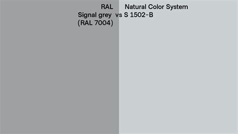 Ral Signal Grey Ral Vs Natural Color System S B Side By