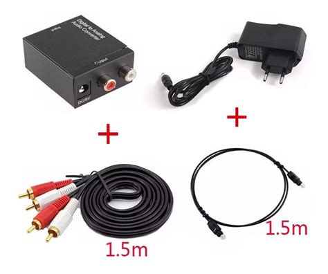 Conversor Udio Digital Anal G Coaxial Cabos Optico E Rca Parcelamento Sem Juros