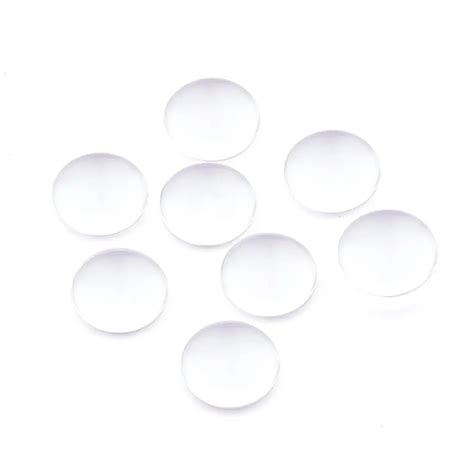 Pcs Pcs Clear Transparent Flat Round Glass Cabochons Jewelry