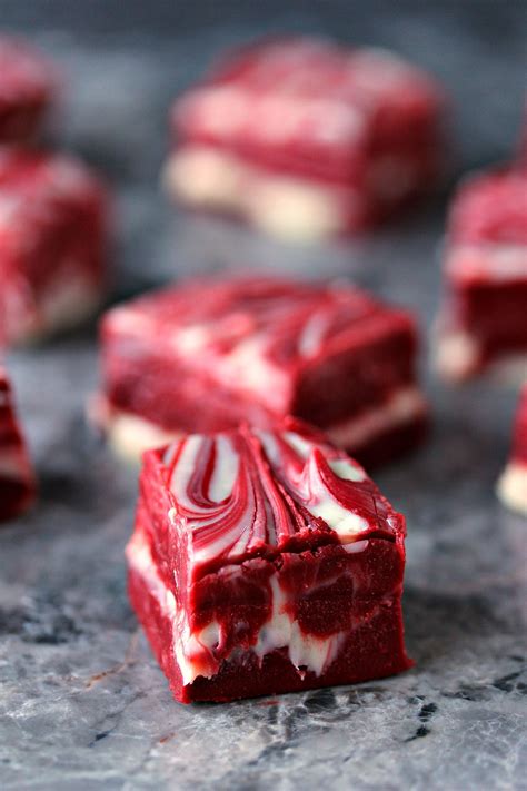 Red Velvet Swirl Fudge 4 Ingredients Fudge Recipes Delicious Fudge