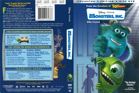 Monsters, Inc (2001) R1 DVD Cover - DVDcover.Com