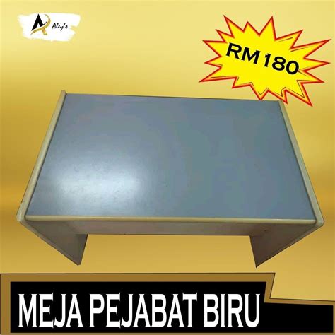 MEJA PEJABAT BIRU Furniture Home Living Furniture Tables Sets On