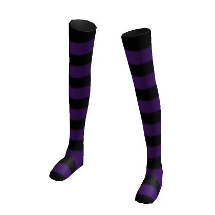 Thigh High Purple Striped Leg Warmers Roblox