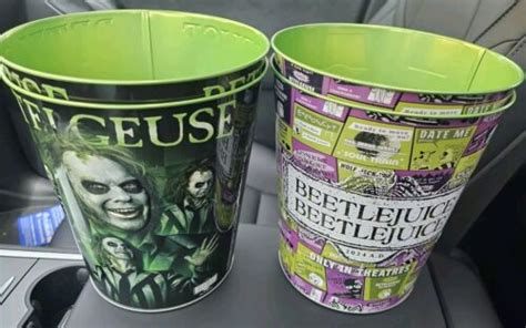 Beetlejuice Beetlejuice Popcorn Bucket Tin Set Cinemark Exclusive 2024