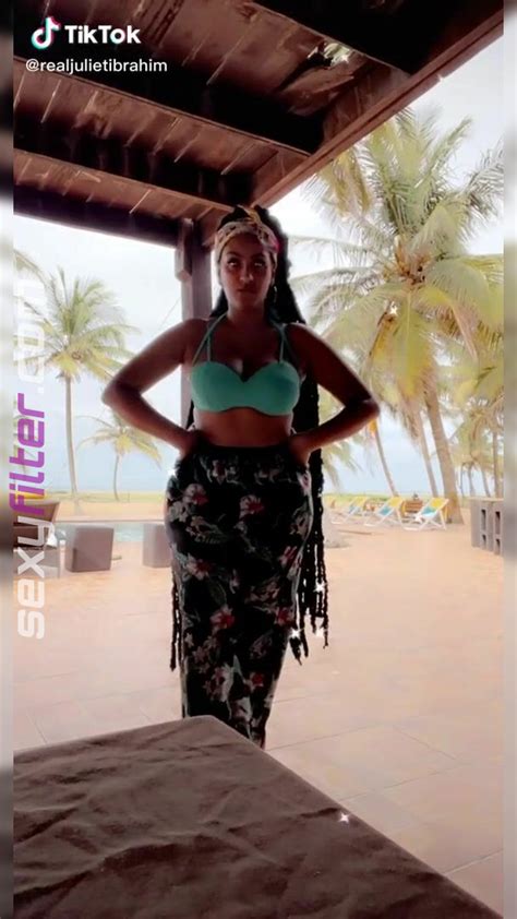Sexy Juliet Ibrahim Shows Cleavage In Bikini Top Sexyfilter