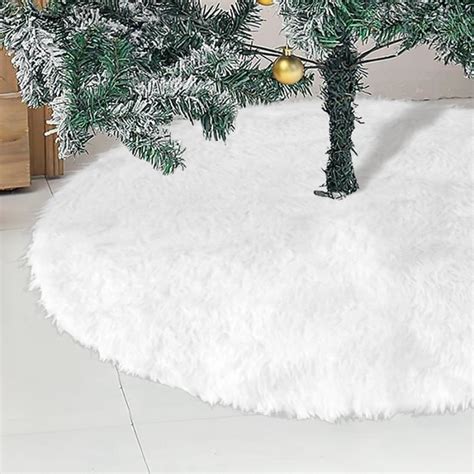 Bmot Jupe De Sapin De No L Blanc Peluche D Corations D Arbre De No L