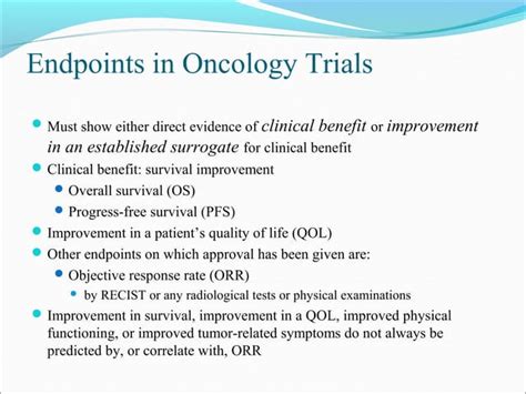 Endpoint Considerations In Cancer Clinical Trials Ppt