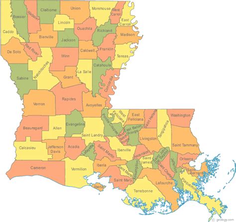 Map Of Louisiana Cities And Towns | Literacy Basics