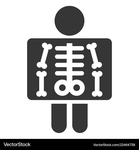 X Ray Simple Icon On White Background Royalty Free Vector