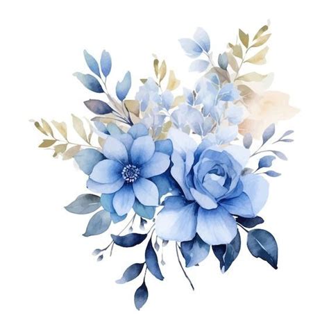 Pin By LOTUS On FLOWERS In 2024 Blue Watercolor Floral Blue Floral