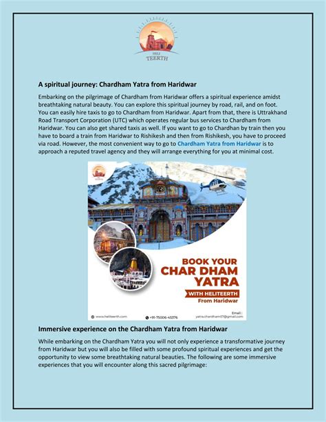 PPT A Spiritual Journey And Chardham Yatra From Haridwar PowerPoint