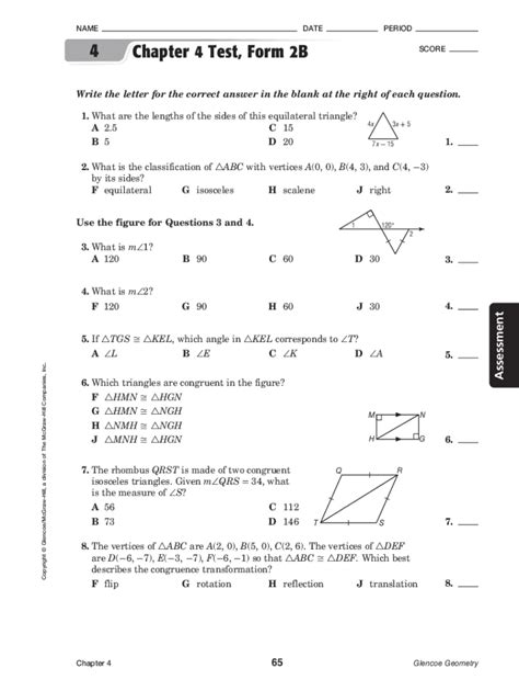 Fillable Online Chapter 4 Test Form 2B Fax Email Print PdfFiller