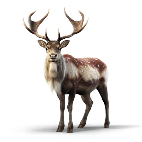 Premium Ai Image Realistic Reindeer Isolated On White