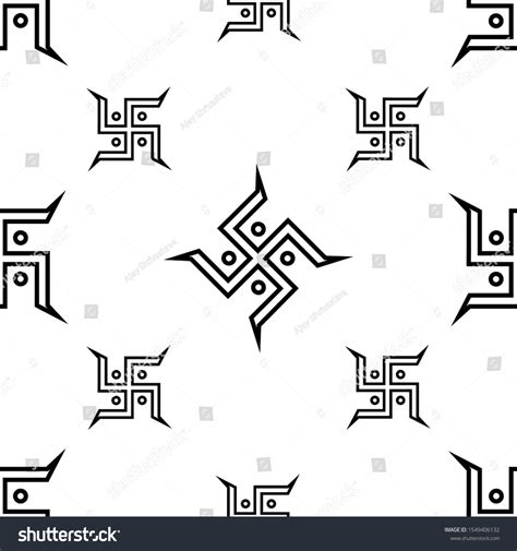 Swastica Symbol Holy Motifseamless Pattern Vector Stock Vector Royalty