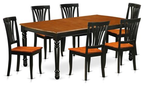 Atlin Designs 7 Piece Wood Dining Room Set In Black Cherry