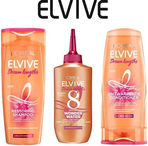 Elvive Dream Lengths Wonder Water Shampoo Conditioner 3 Producten