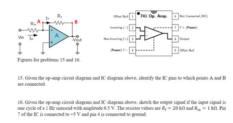 Solved Given the op-amp circuit diagram and IC diagram | Chegg.com