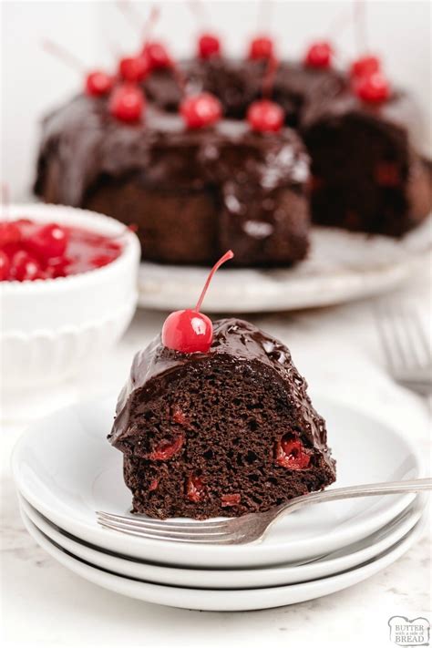 Easy Cherry Chocolate Cake Butter With A Side Of Bread